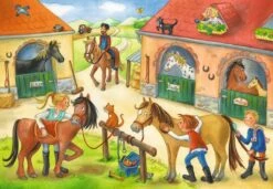 Ravensburger Vakantie Op De Manege Kinder-Puzzel 2 X 12 Stukjes -Kinderwereld Verkoop vakantie op de manege puzzel ravensburger 2