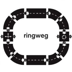 WayToPlay Ringroad Ringweg Rubber Flexibele Autobaan 12-dlg -Kinderwereld Verkoop waytoplay ringweg 89520112 1 1